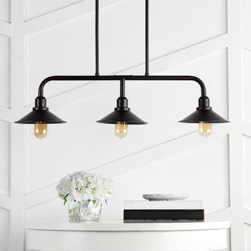 Cade 34.25" Metal Farmhouse Industrial LED Pendant - JONATHAN Y